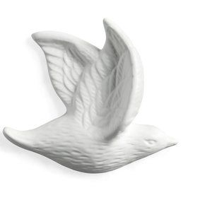 Arhaus Ava Wings Up  Bird Ivory White Wall Hanging Decoration
